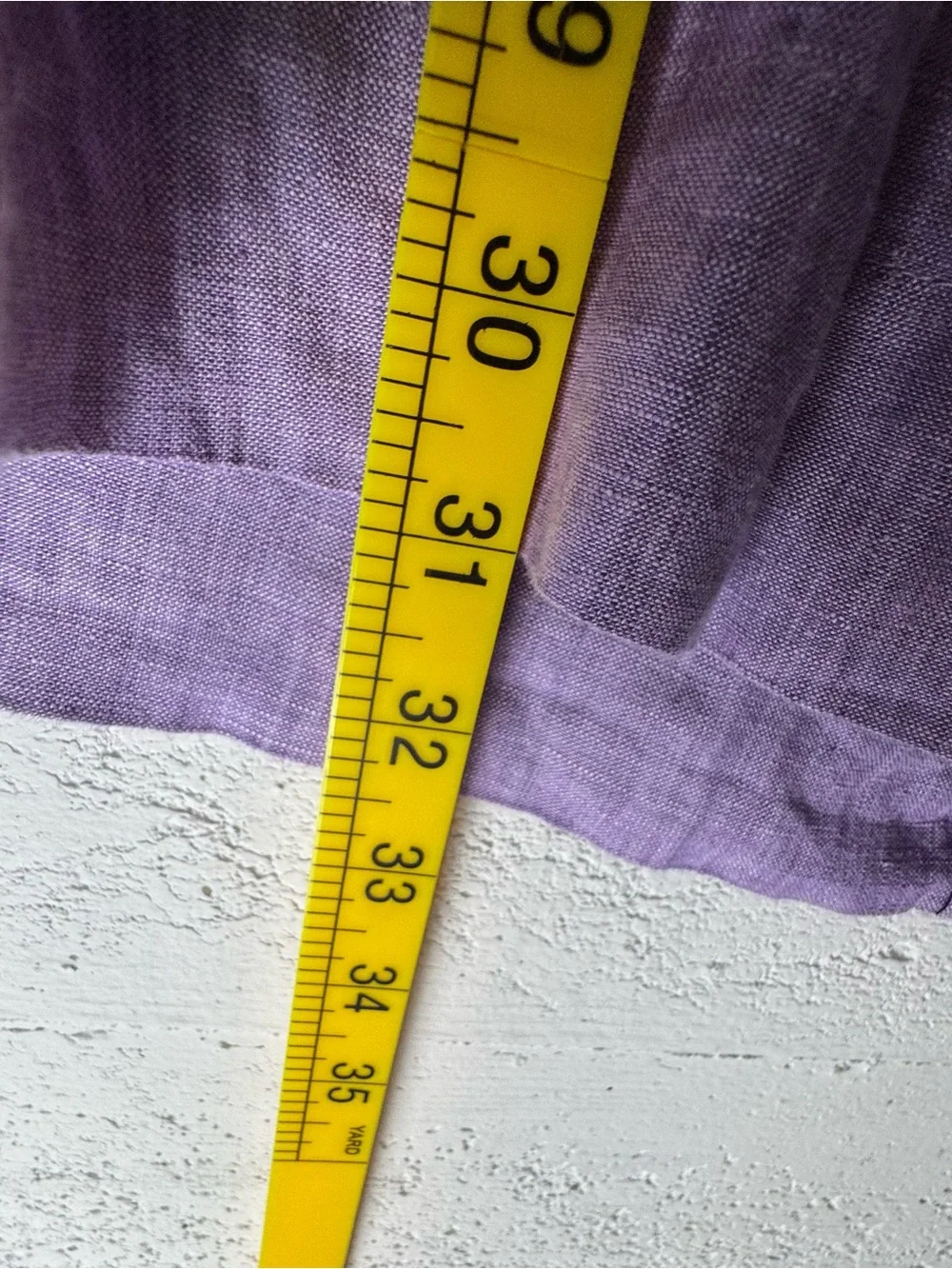 Poetry Linen Women’s Purple Lilac long line Button Up Long Sleeve Shirt Size 10 - Picture 10 of 11